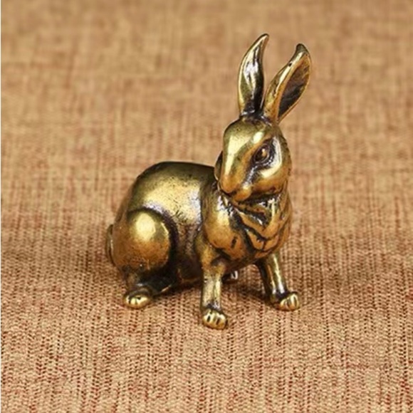 Accents | Solid Brass Bunny Rabbit Vintagestyle Sculpture Desk Decor ...